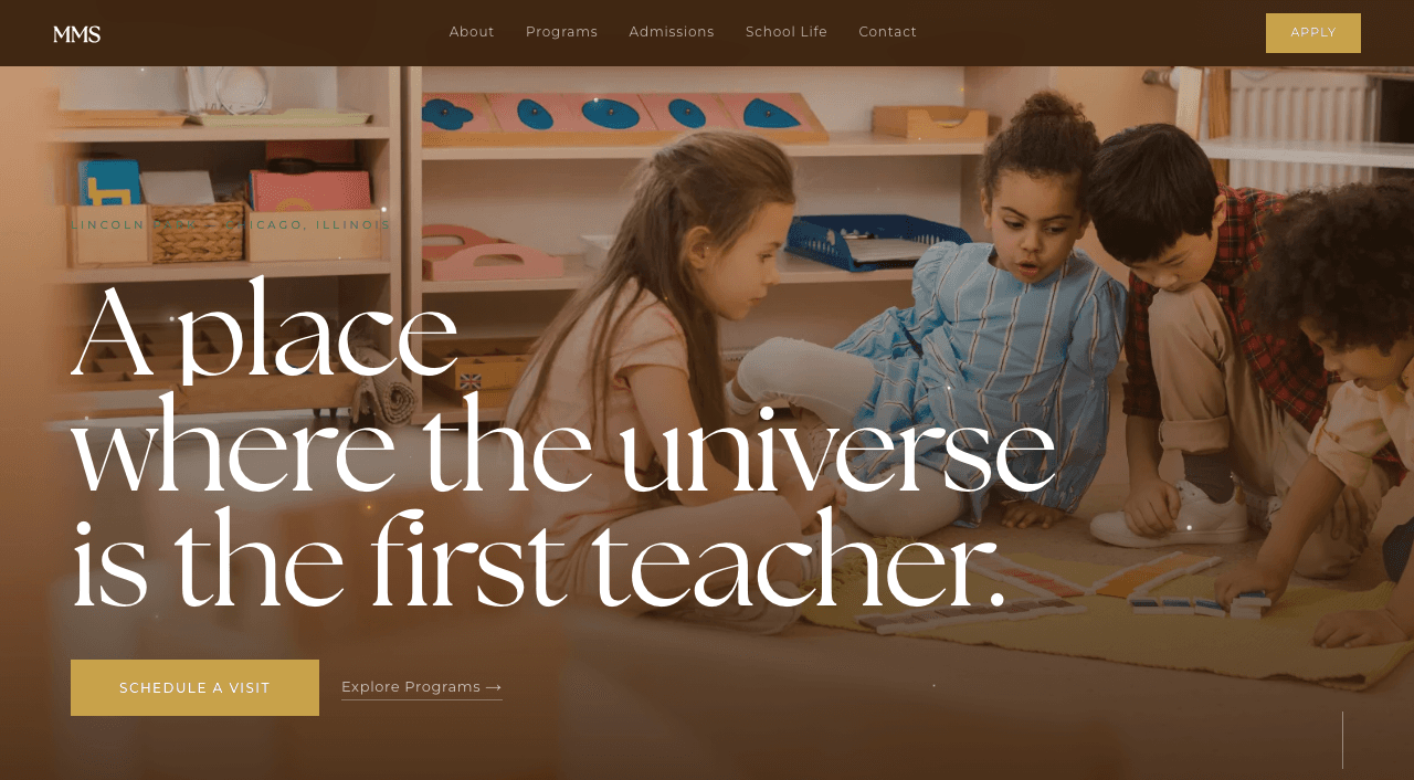 Montessori Makers School — a live demo site built with Studio