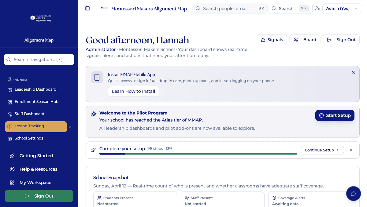 Alignment Map Leadership Dashboard
